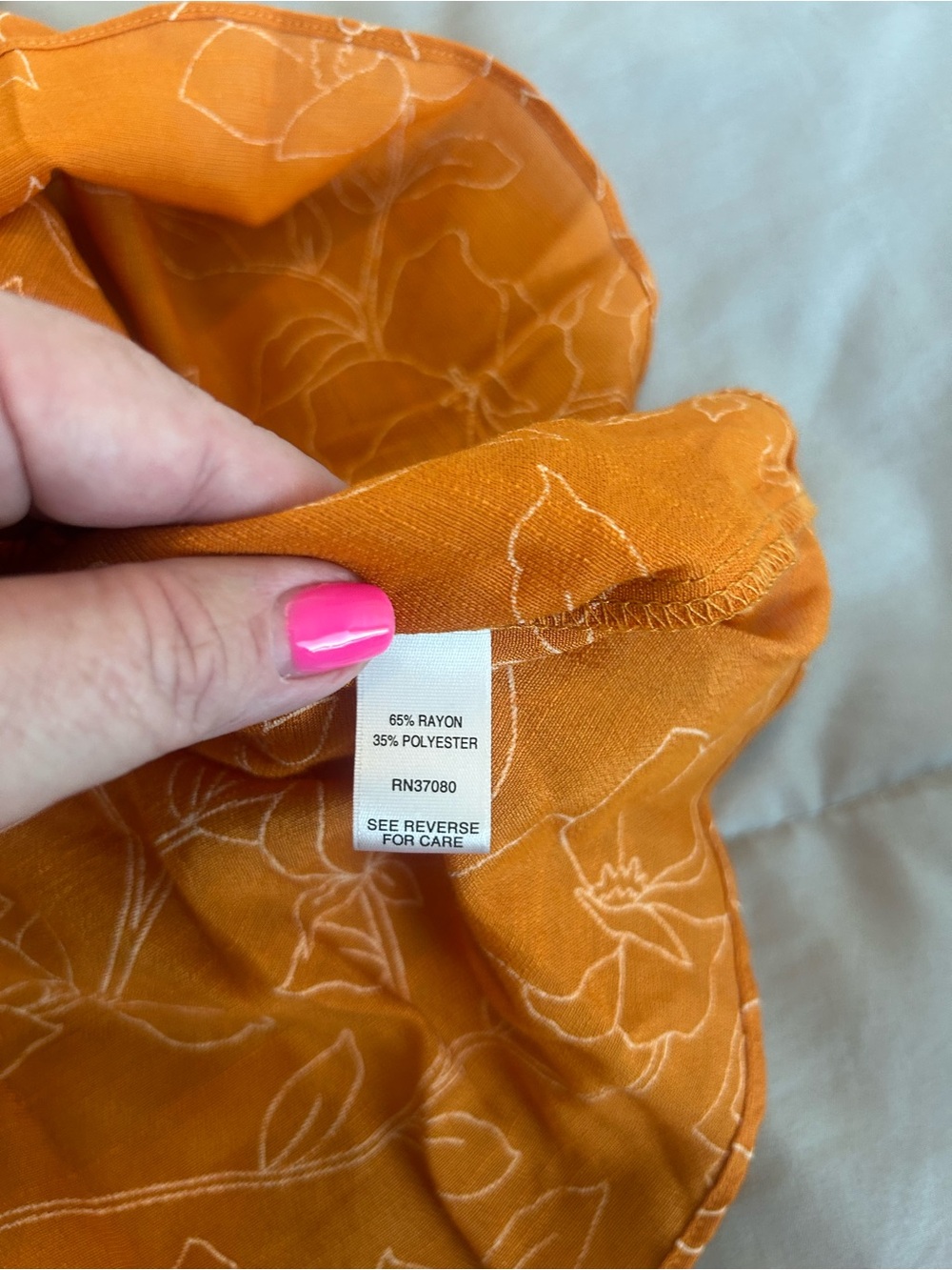 Cato Orange Floral Wrap-top Tiered Blouse - Picture 13 of 14